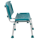 Flash Furniture HERCULES Series Adjustable Teal Bath & Shower Chair with Extra Large Back-Extra Wide Back