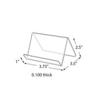 Azar Displays 2.5" x 3.75" x 3.5" Acrylic Easel Display, 10 Pack (515410)-Made of 0.100" thick acrylic
