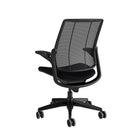 Humanscale Diffrient Smart Task Chair - Black-With linear lines in the backrest and strong mesh for maximum support, it's the ideal task chair for the modern, active workspace