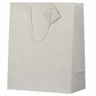 JAM Paper Gift Bags with Rope Handles - Large - 10" x 13" x 5" - White Matte - 100 Pack-Quantity: 100 per pack