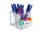 Azar Cube Pencil Holder With Divider & Business Card Pocket, 4" x 4.75" x 4", 2/Pack (556356)-Material Thickness: 3/16" Thick