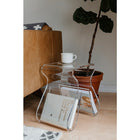 Umbra Magino Stool With Magazine Rack - Clear-5-Year Manufacturer Warranty