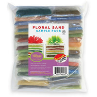 Sandtastik Floral Coloured Sand Complete Sample Set-Coarse grain with natural sparkle throughout