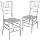 Flash Furniture - Chaise Chiavari empilable de la série HERCULES PREMIUM en résine argentée-Capacité de poids de 1000 lb