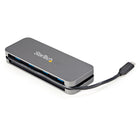 StarTech - Hub 4 ports USB-A vers USB-C - Câble de 11,2 po-Compatibilité : indépendant du système d'exploitation, compatible avec windows, macos, linux, ipados, chrome os, android, câble hôte long pour ordinateurs portables usb-c/thunderbolt 3 sur réhausseur ou 2-en-1 (surface pro 7/book 3, ipad pro/air)