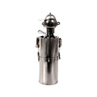 Truu Design Fisherman Iron Natural Finish Iron Wine Holder, 5 x 13.5 inches, Silver-Measures 5.0" x 13.5" x 3."5 (L x H x W)