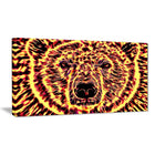 Designart Psychedelic Bear Large Animal Canvas Artwork, (PT2360-40-20)-Print