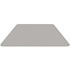 Flash Furniture 30''W x 60''L Trapezoid Activity Table with Thermal Fused Laminate Top and Standard Height Adjustable Legs, Grey-Shape: Trapezoid