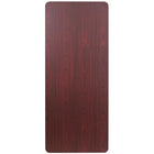 Flash Furniture 30" x 72" Rectangular Mahogany Melamine Laminate Folding Banquet Table-.75'' Thick Melamine Laminate Mahogany Top