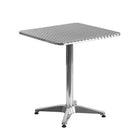 Flash Furniture 23.5" Square Aluminum Indoor-Outdoor Table with Base-Square Table