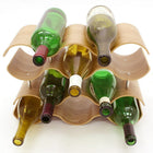 Cathay Importers Bentwood KD 10-Bottle Wine Rack 15"W x 6"D x 9.75"H - Light Brown-There will be variations in the wood colour and grain pattern