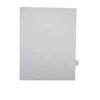 Mark Maker Legal Exhibit Index Tab White Single Tabs, 1/26th Cut, Letter Size, No Holes, Letter U, 25 Pack-White Single Tabs, 1/26th Cut