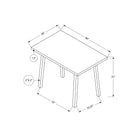 Monarch Specialties 1136 Dining Table - 36"X 60"/Grey/Black Metal-Weight Capacity: 132 lbs