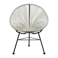 Plata Import Acapulco Chair, White (WR-1350-WH)-Accent Chair