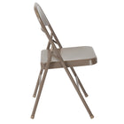 Flash Furniture HERCULES Series Double Braced Metal Folding Chairs - Beige - 4 Pack-Riveted Steel Components