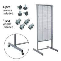 Azar Displays Clear Pegboard Display, 48" x 24" (700272-CLR)-Clear Plastic & Metal
