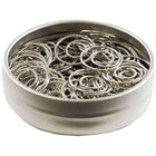 JAM Paper Circular Coloured Papercloops, Silver Round Paper Clips, 5 Packs of 50, 250 Total (321814885g)-Material: Metal