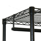 Oceanstar GRS1514 Garment Rack with Adjustable Shelves with Hooks, Black-Compact design for placing in any area