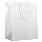 JAM Paper Glossy Gift Bags with Rope Handles - Large - 10" x 5" x 13" - White - 100 Pack-Color: White Glossy: Make your gift stand out with shiny colourful gift bags.