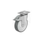 Blickle Polyurethane Caster, Wheel Diameter: 4" (101.6 Mm), Caster Type: Swivel w/Brake (LK-POTH 100R-1-FI)-Wheel Diameter: 4" (101.6 mm)