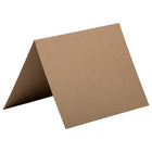 JAM Paper Blank Foldover Cards, A6 size, 4.63 x 6.25, Brown Kraft Paper Bag Recycled, 50 Pack (530910831g)-Brown