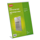 Staples Slanted Acrylic Desktop Sign Holders, 8 1/2" x 11", 4 Pack-Keeps signs, photos, messages smudge and fingerprint-free