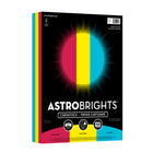 Astrobrights - Papier couverture 65lb - 8,5 po l x 11 po H - Puissance Primaire - 3 couleurs - Paquet de 150-Dans ce paquet de 150 feuilles, vous obtiendrez 50 feuilles chacune de Rouge ré-entrée, Jaune solaire et Bleu lunaire.