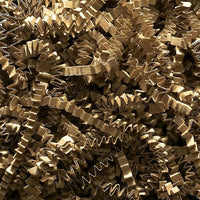Wamaco Crinkle Paper - Tan - 4 lb. Box-Crinkle paper is great to use in gift boxes and baskets with unique zig-zag strips add color and texture to packaging.