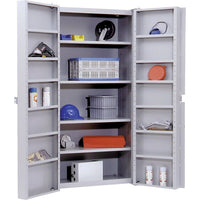 KLETON Deep Door Storage Cabinet-Padlock hasp (cannot be accessed by bolt cutters) helps secure the contents of this deep door high-density storage cabinet