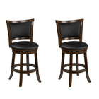 CorLiving – Tabouret de bar à hauteur comptoir de 25 po Woodgrove en bois teinté brun, 2/paquet (DWG-104-B)-Tabouret de bar pivotant sur 360 degrés