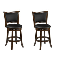 CorLiving – Tabouret de bar à hauteur comptoir de 25 po Woodgrove en bois teinté brun, 2/paquet (DWG-104-B)-Tabouret de bar pivotant sur 360 degrés