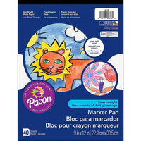 Pacon Art Street White Watercolour And Marker Pad, 12" x 9"-Size: 12"(H) x 9"(W)