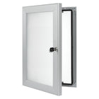 SECO Lockable Indoor/Outdoor Poster Frame Case - 24" W x 36" H - Silver-Designed for securing notices, menus, workplace/school posters, artwork etc.