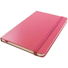 JAM Paper Hardcover Lined Notebook with Elastic Closure, Large, 5.88 x 8.5 Journal, Pink Berry, 2/Pack (340528856g)-Sold Individually
