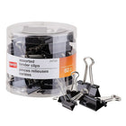 Staples Binder Clips - Assorted Sizes - Black - 60 Pieces-Strong metal clips keep papers securely fastened