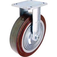 Kleton - Roulette, Fixe, 8po (203,2 Mm), Polyuréthane, 1000 Lb (453,6 Kg), paquet de 4-Dia. des trous de boulon 3/8po (9,52 mm)