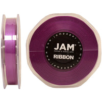 JAM Paper Double Faced Satin Ribbon, .38 Inch Wide x 25 Yards, Purple, 2 Pack (803SApu25g)-Purple