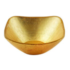 Elegance Atlas Square Gold Glass Bowl, 7.5"-Material: Glass