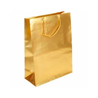 Jam Paper - Sacs cadeaux en aluminium avec poignées en corde - Très grand - 12 1/2 po x 17 po x 5 1/2 po - Or mat - Paquet de 100-Couleur: Or Mat
