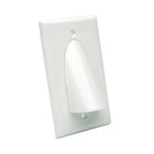 Digiwave Bulk Cable Pass Through Wall Plate, 0.1" x 2.4" x 4.5", White-Digiwave Bulk Cable Pass Through Wall Plate (single gang)