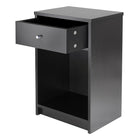 Winsome – Table d’appoint Squamish avec 1 tiroir, noir-Comprend un tiroir et un caisson ouvert pour le rangement