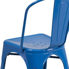 Flash Furniture Blue Metal Indoor-Outdoor Stackable Chair-Blue Powder Coat Finish