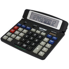 Victor - Calculatrice de bureau professionnelle à 12 chiffres - Noir-Les autres fonctions comprennent : un clavier pleine taille avec une touche tactile, des touches de taxe automatiques, des commutateurs coulissants décimaux et arrondis sélectionnables, une touche de racine carrée, une touche de total général, une touche de pourcentage, une mémoire indépendante à 4 touches, une touche de changement de signe et une touche de retour arrière