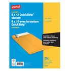 Staples QuickStrip Kraft Catalogue Envelopes - 9" x 12" - 25 Pack-Envelope designed to fit documents, multi-page paperwork, contracts, presentation materials, booklets, catalogues and more