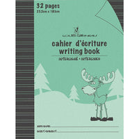 Louis Garneau Exercise Book, Interlined, 9-1/4" x 7-1/4", 32 Pages, Green, 48 Pack-Exercise book with interlined ruling, laminated covers and thick paper