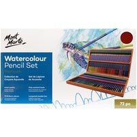 Mont Marte Watercolour Pencil Box Set - 72 Assorted Colours-72 watercolour pencil set