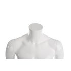 Can-Bramar PL Adult 2-in-1 Full Body and Headless Male Unbreakable Mannequin  - 73"H - Glass Base -  Glossy White-Contact us for special pricing on orders over 20 mannequins