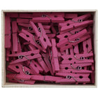 JAM Paper Wood Clothing Pin Clips, Medium, 1 1/8, Fuchsia Pink, 2 Packs of 50, 100 Total (230729149a)-3