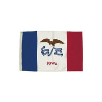 Flagzone Iowa Flag with Heading And Grommets, 3' x 5' (FZ-2142051)-Flag of Iowa