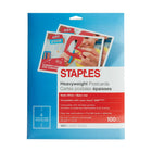 Staples Heavyweight Postcards - 5-1/2" x 4-1/4" - Matte White - 100 Pack-11.6 mil